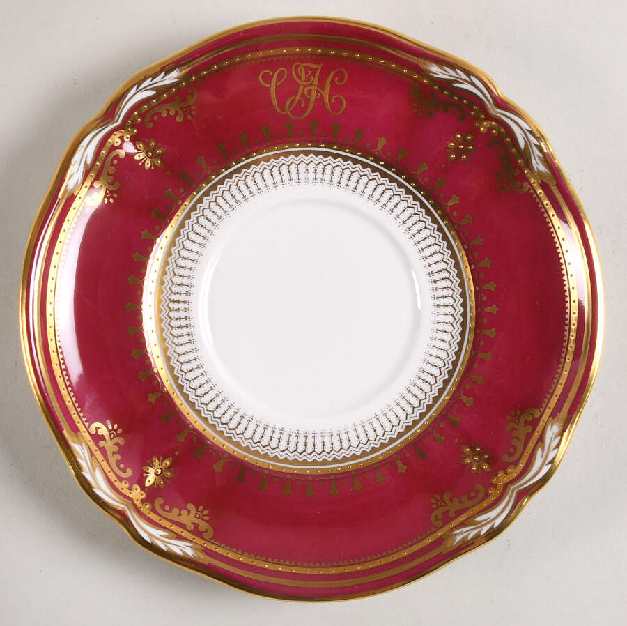 Lancaster Crimson Saucer for Footed Cream Soup Bowl by Spode-1
