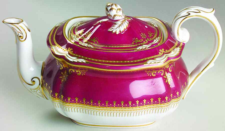 Lancaster Crimson Teapot & Lid by Spode-1