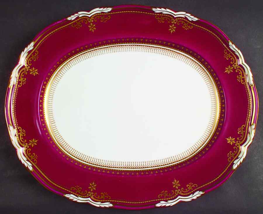 Lancaster Crimson 15" Oval Serving Platter by Spode-1