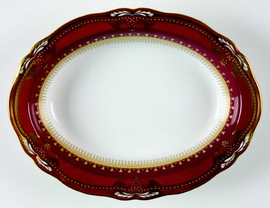 Lancaster Crimson 9" Oval Vegetable Bowl by Spode-1