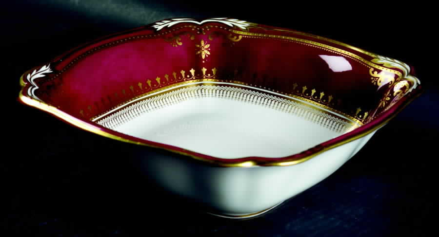 Lancaster Crimson 9" Square Vegetable Bowl by Spode-1