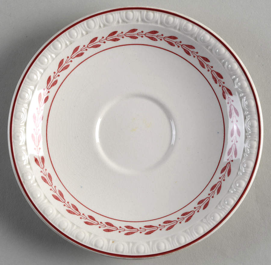 Laurel Red Saucer by Spode-1