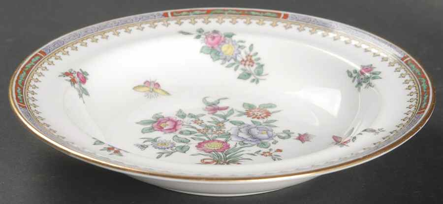 Lowestoft Flowers (Bone) Rim Fruit/Dessert (Sauce) Bowl by Spode-1