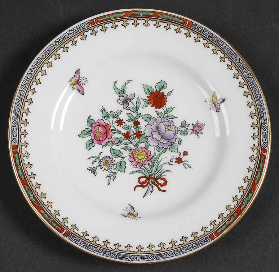 Lowestoft Flowers (Bone) Bread & Butter Plate by Spode-1