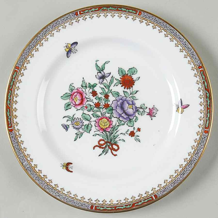 Lowestoft Flowers (Bone) Bread & Butter Plate by Spode-1