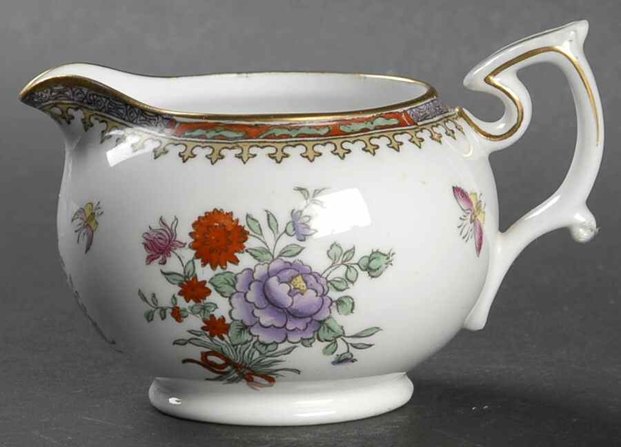 Lowestoft Flowers (Bone) Mini Creamer by Spode-1