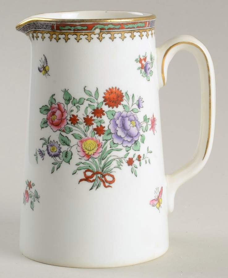 Lowestoft Flowers (Bone) Syrup No Metal Lid by Spode-1