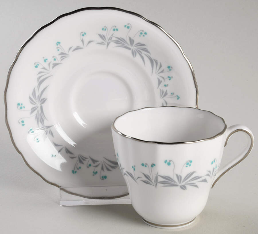 Loralie Flat Demitasse Cup & Saucer Set by Spode-1
