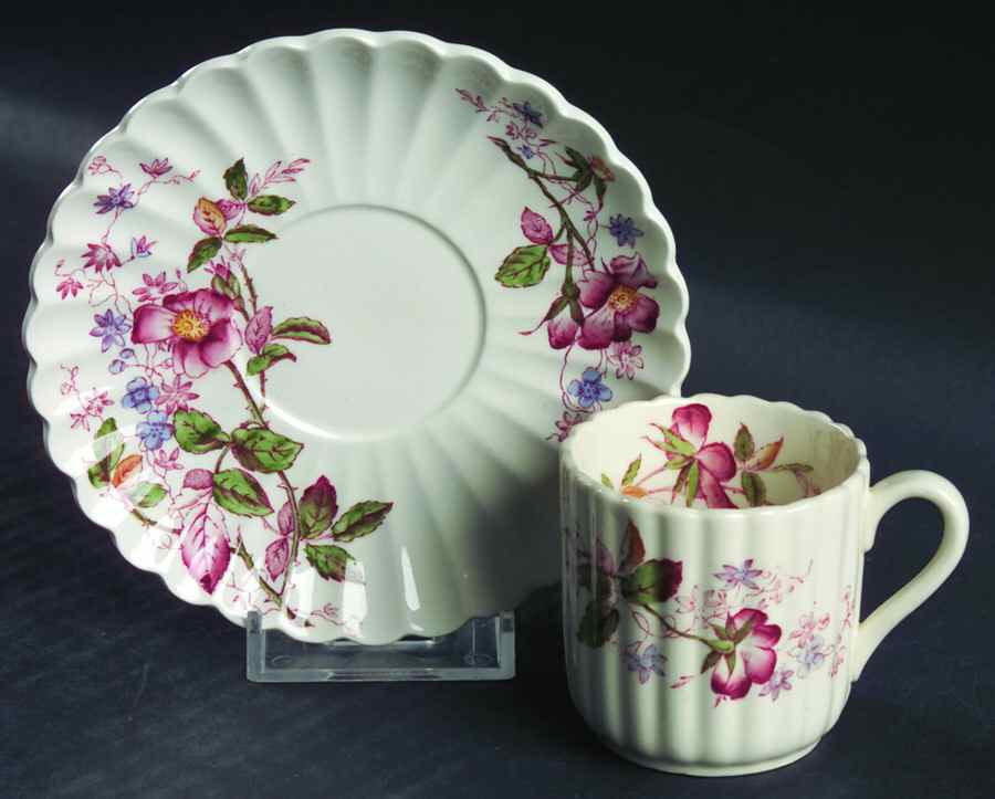 Lorraine Flat Demitasse Cup & Saucer Set by Spode-1
