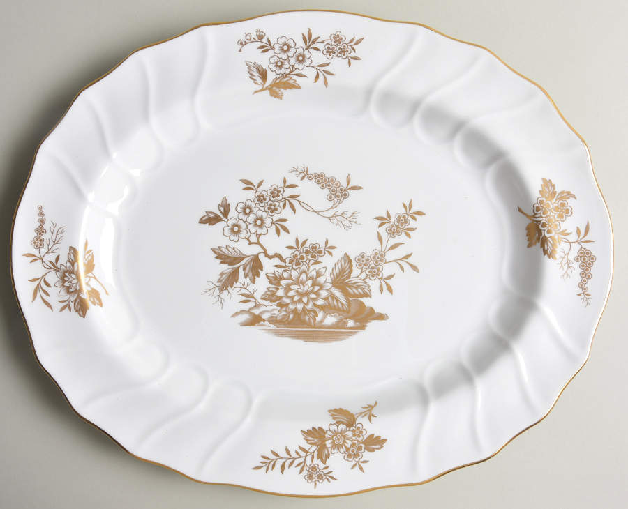 Louvain 14" Oval Serving Platter by Spode-1