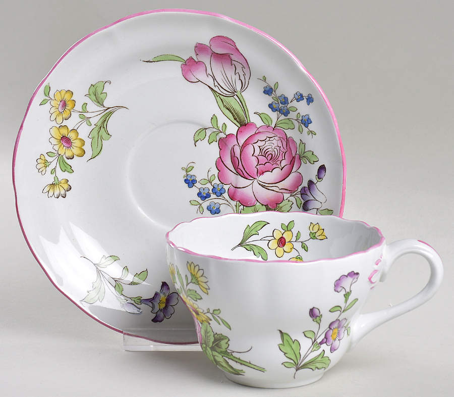 Luneville Oversized Cup & Saucer Set by Spode-1