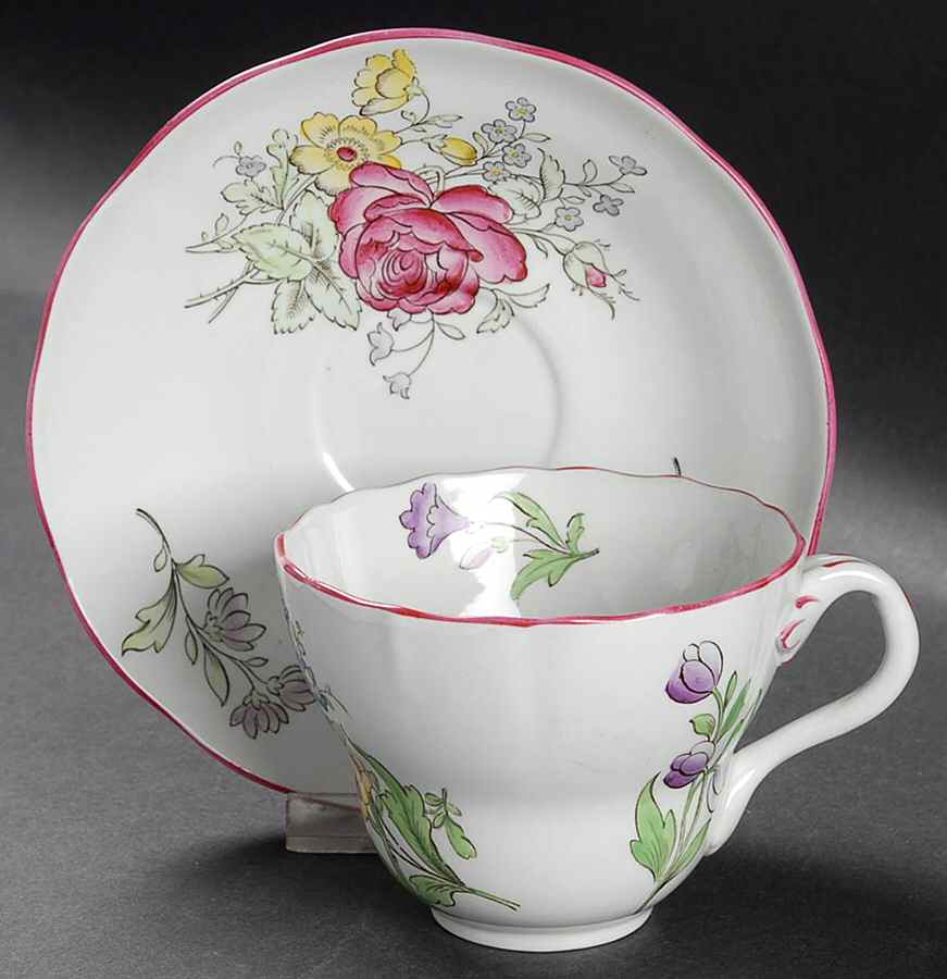 Luneville Flat Cup & Saucer Set by Spode-1