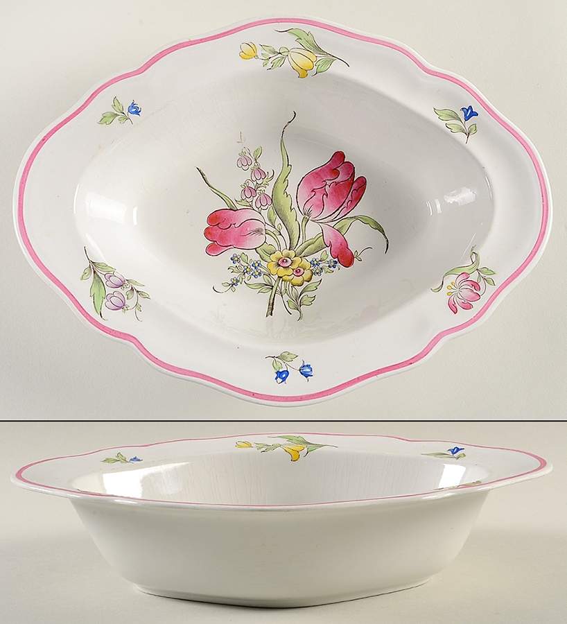 Luneville 10" Oval Vegetable Bowl by Spode-1