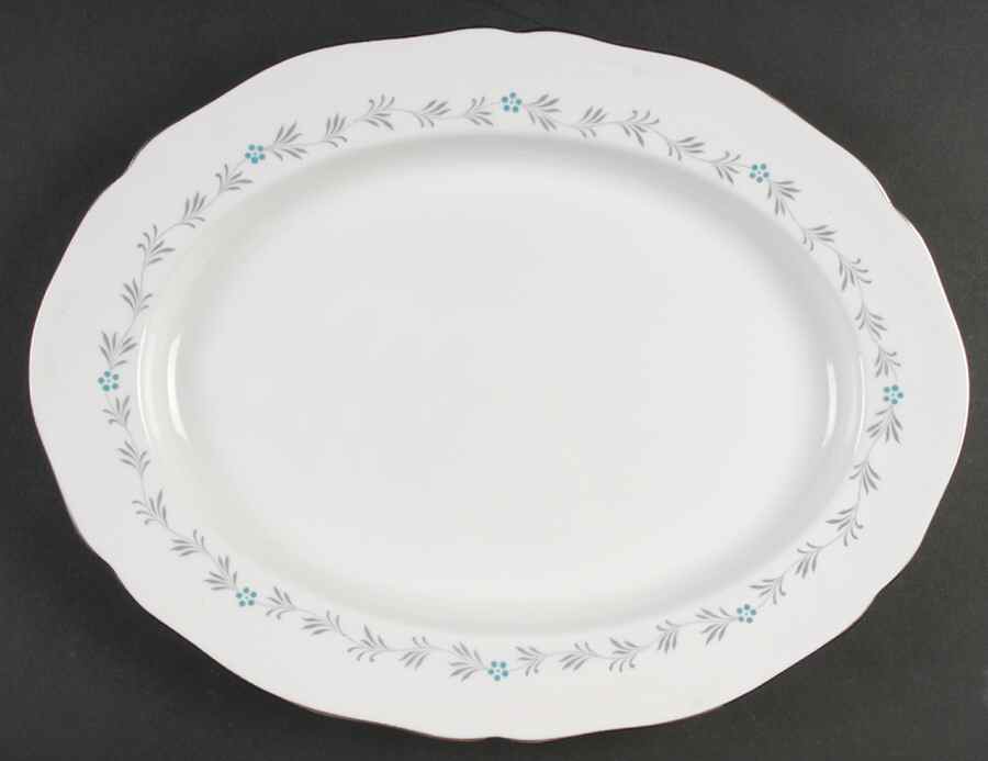 Lyric 14" Oval Serving Platter by Spode-1