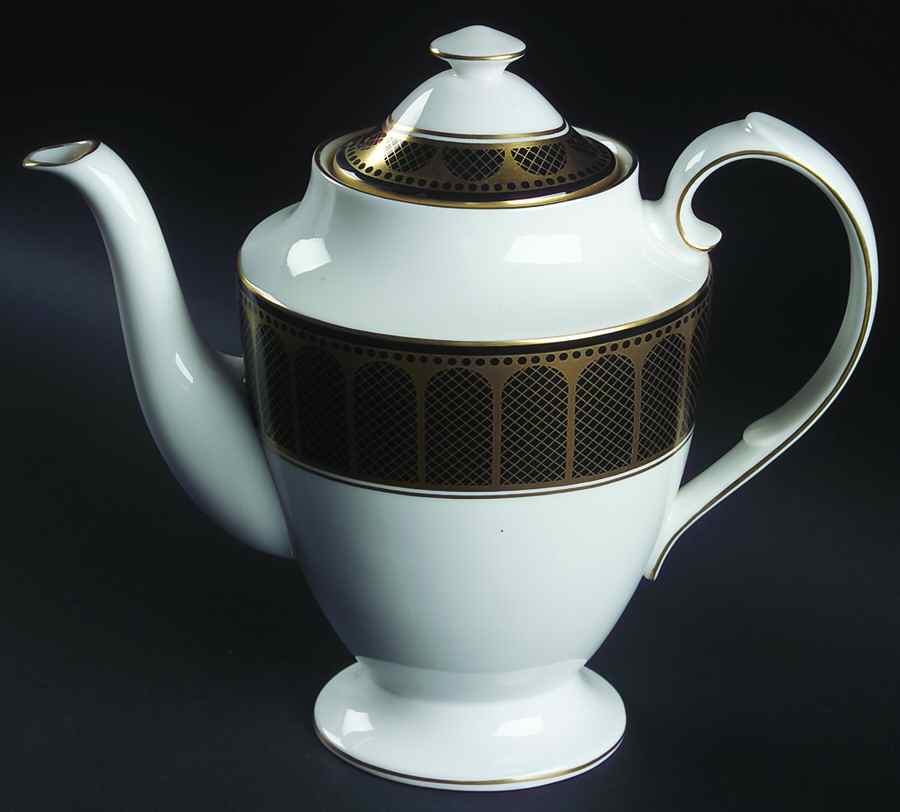 Marble Arch Black Coffee Pot & Lid by Spode-1