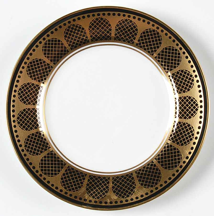 Marble Arch Black Bread & Butter Plate by Spode-1