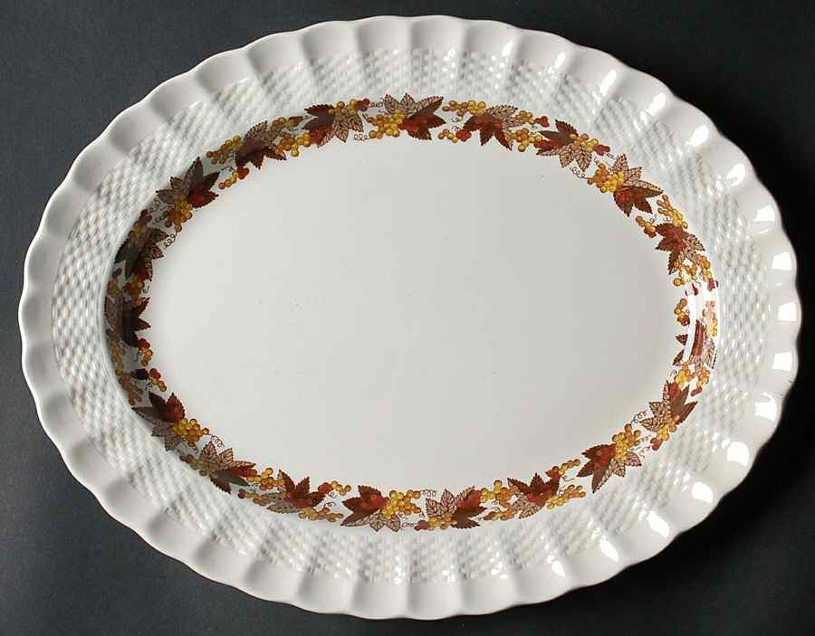 Madeira 12" Oval Serving Platter by Spode-1