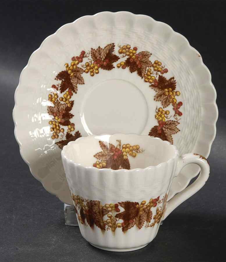 Madeira Flat Demitasse Cup & Saucer Set by Spode-1