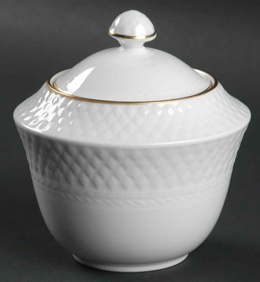 Mansard Gold Sugar Bowl & Lid by Spode-1