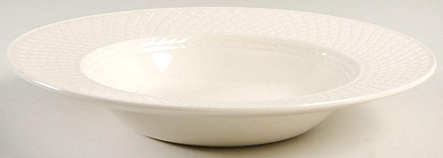 Mansard (Off White, Earthenware) Large Rim Soup Bowl by Spode-1