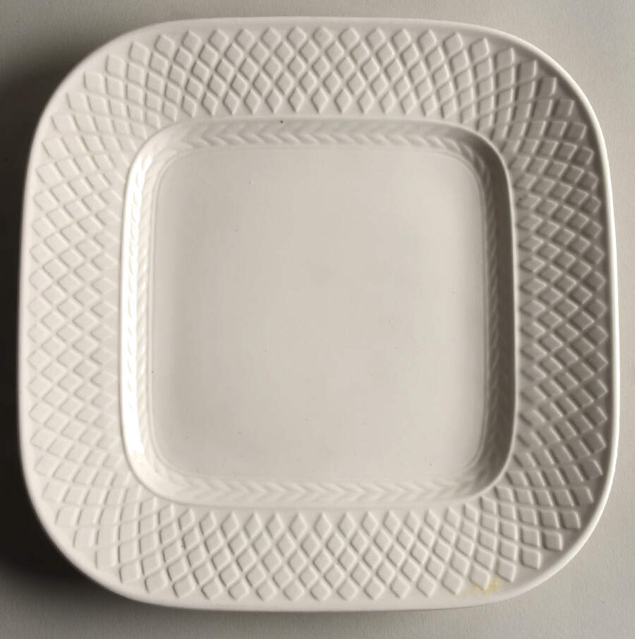 Mansard (Off White, Earthenware) Square Salad Plate by Spode-1