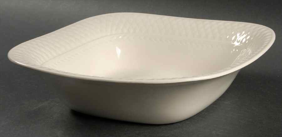 Mansard (Off White, Earthenware) 10" Square Vegetable Bowl by Spode-1