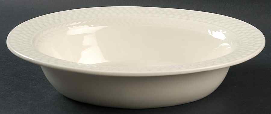 Mansard (Off White, Earthenware) 10" Oval Vegetable Bowl by Spode-1
