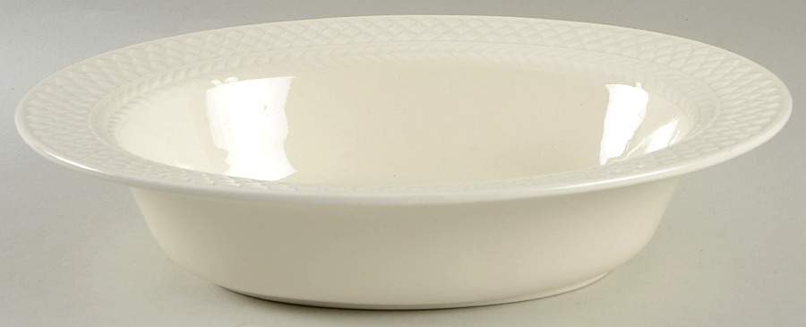 Mansard (Off White, Earthenware) 11" Oval Vegetable Bowl by Spode-1