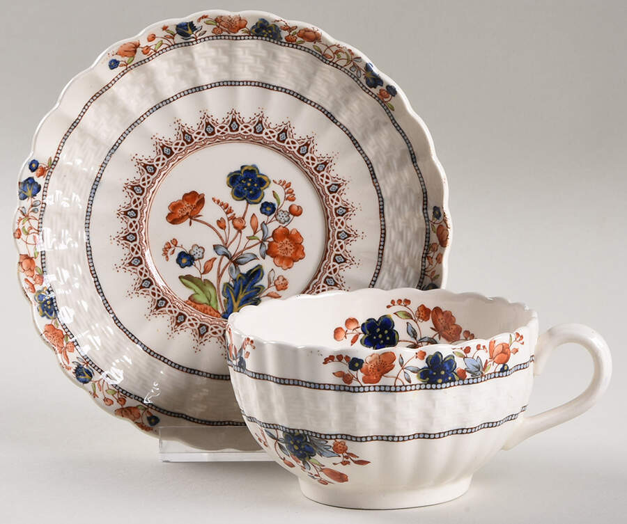 Mandalay Flat Cup & Saucer Set by Spode-1