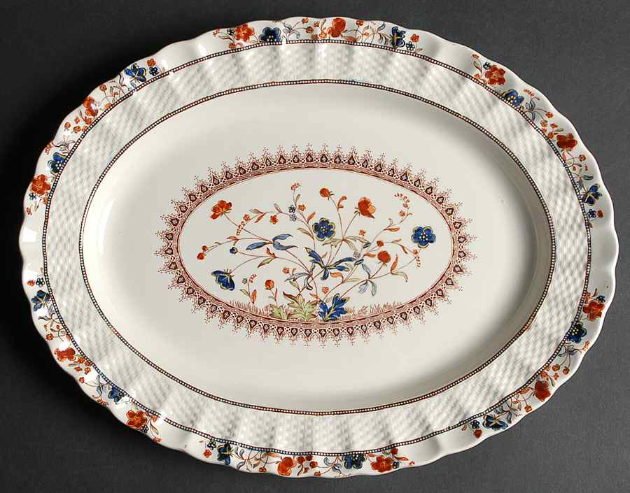 Mandalay 13" Oval Serving Platter by Spode-1