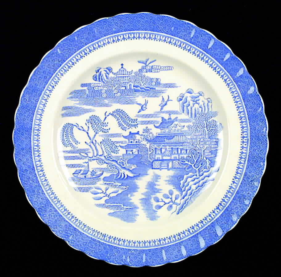Mandarin Blue (Chelsea, No Trim) Dinner Plate by Spode-1