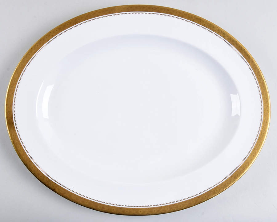 Mandarin Gold 17" Oval Serving Platter by Spode-1