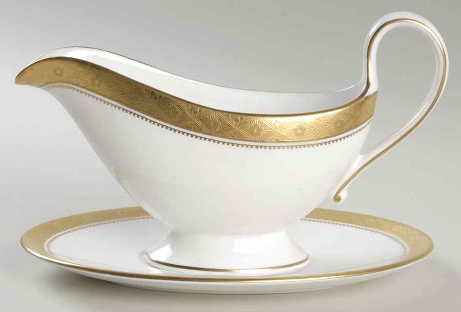 Mandarin Gold Gravy Boat & Underplate by Spode-1