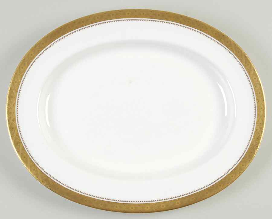 Mandarin Gold 13" Oval Serving Platter by Spode-1