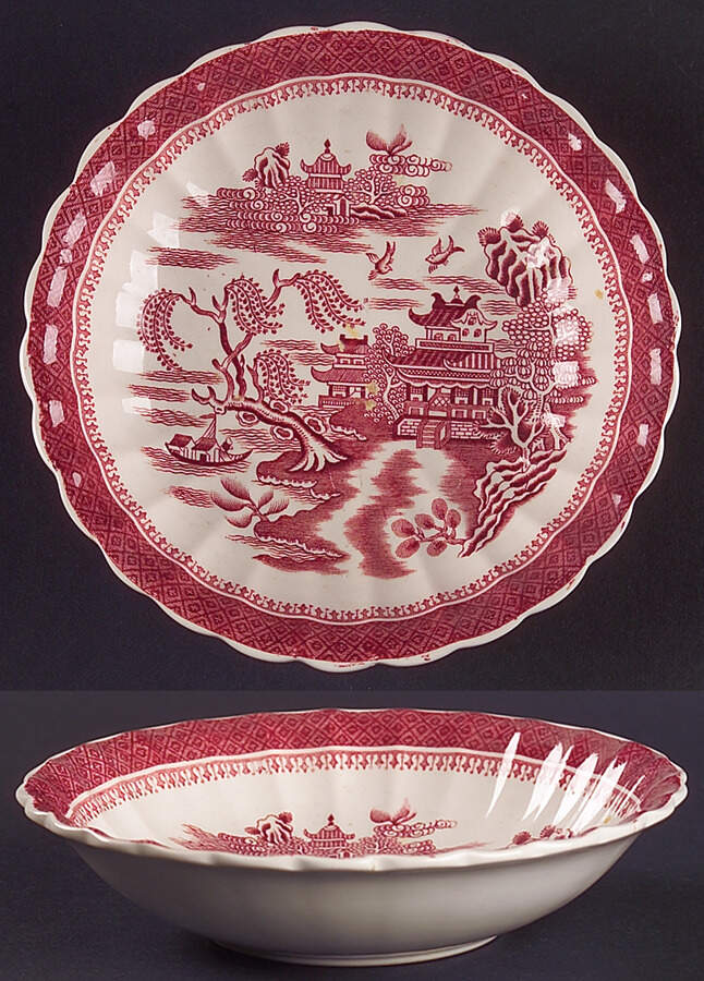 Mandarin Pink (Chelsea, No Trim) Coupe Cereal Bowl by Spode-1