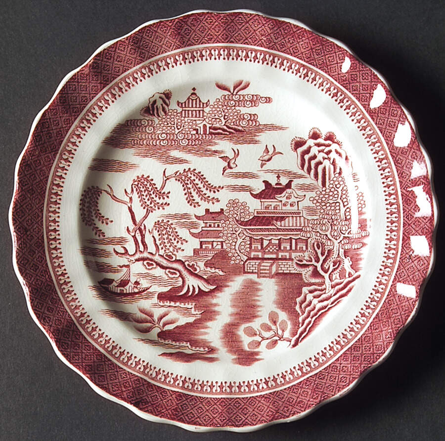 Mandarin Pink (Chelsea, No Trim) Bread & Butter Plate by Spode-1