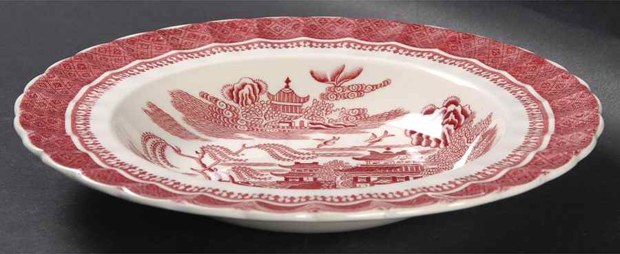 Mandarin Pink (Chelsea, No Trim) Rim Soup Bowl by Spode-1