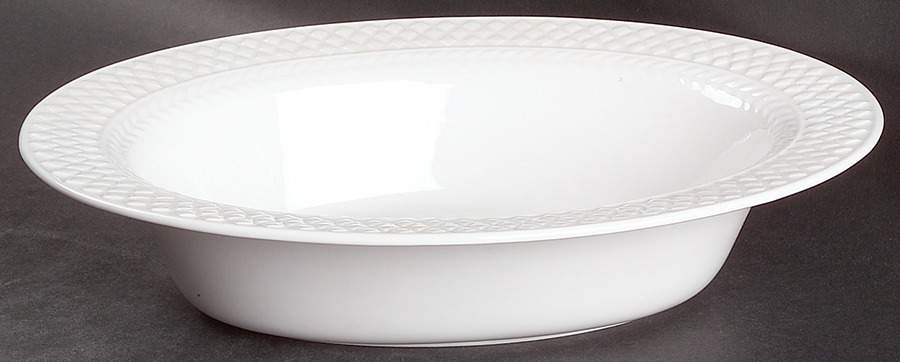 Mansard (Bone) 11" Oval Vegetable Bowl by Spode-1