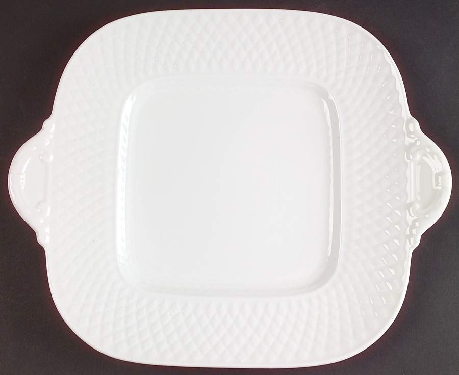 Mansard (Bone) Square Handled Cake Plate by Spode-1