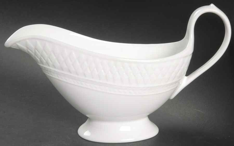 Mansard (Bone) Gravy Boat by Spode-1
