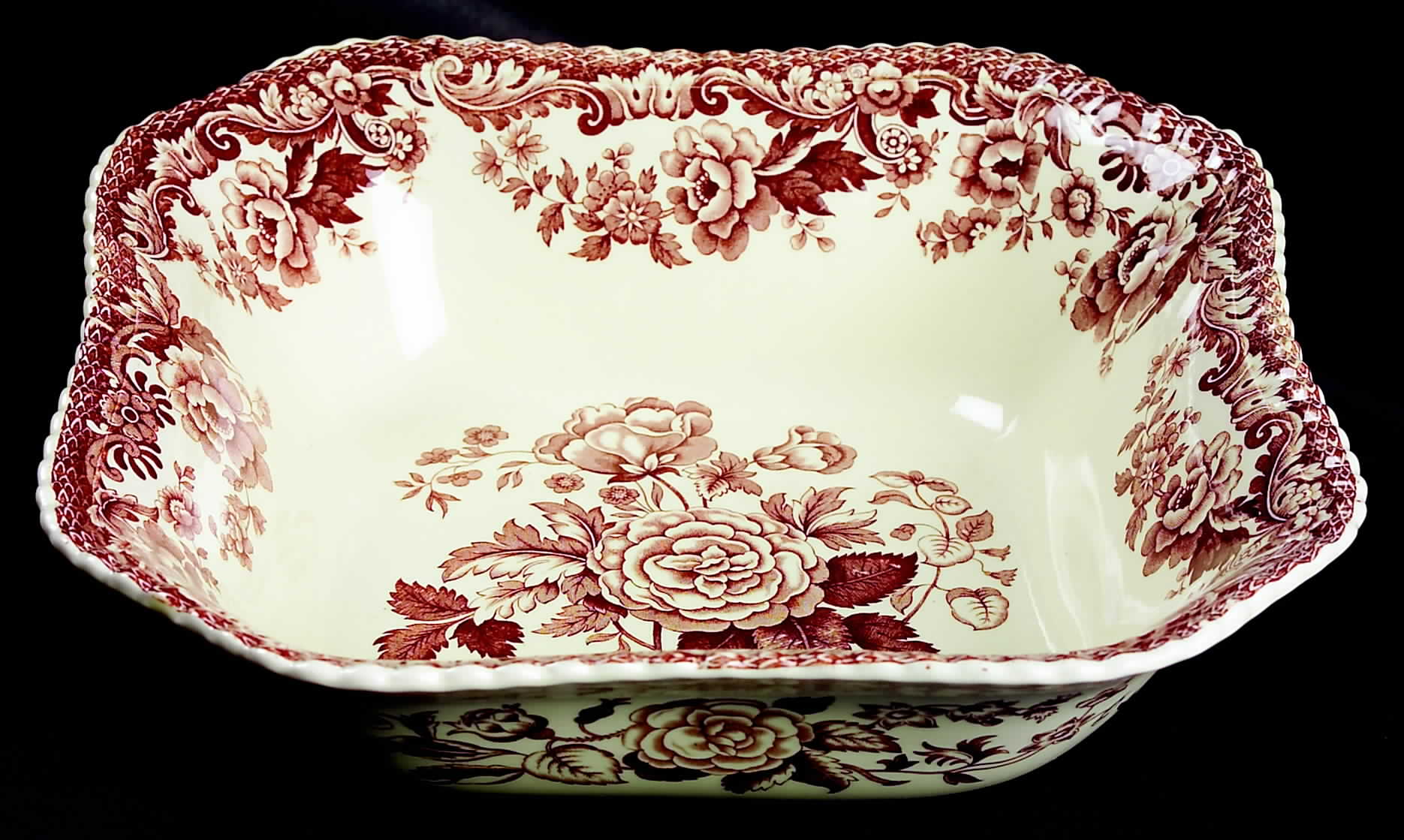Marina Brown 9" Square Vegetable Bowl by Spode-1