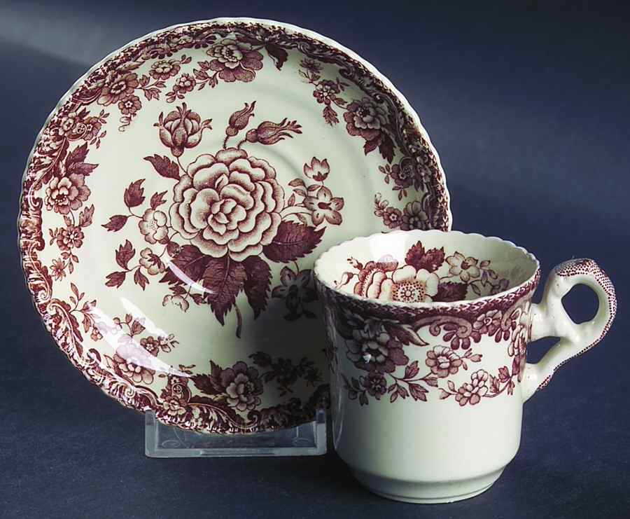 Marina Brown Flat Demitasse Cup & Saucer Set by Spode-1