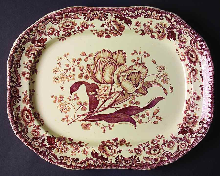 Marina Brown 15" Oval Serving Platter by Spode-1