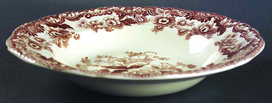 Marina Brown Large Rim Soup Bowl by Spode-1