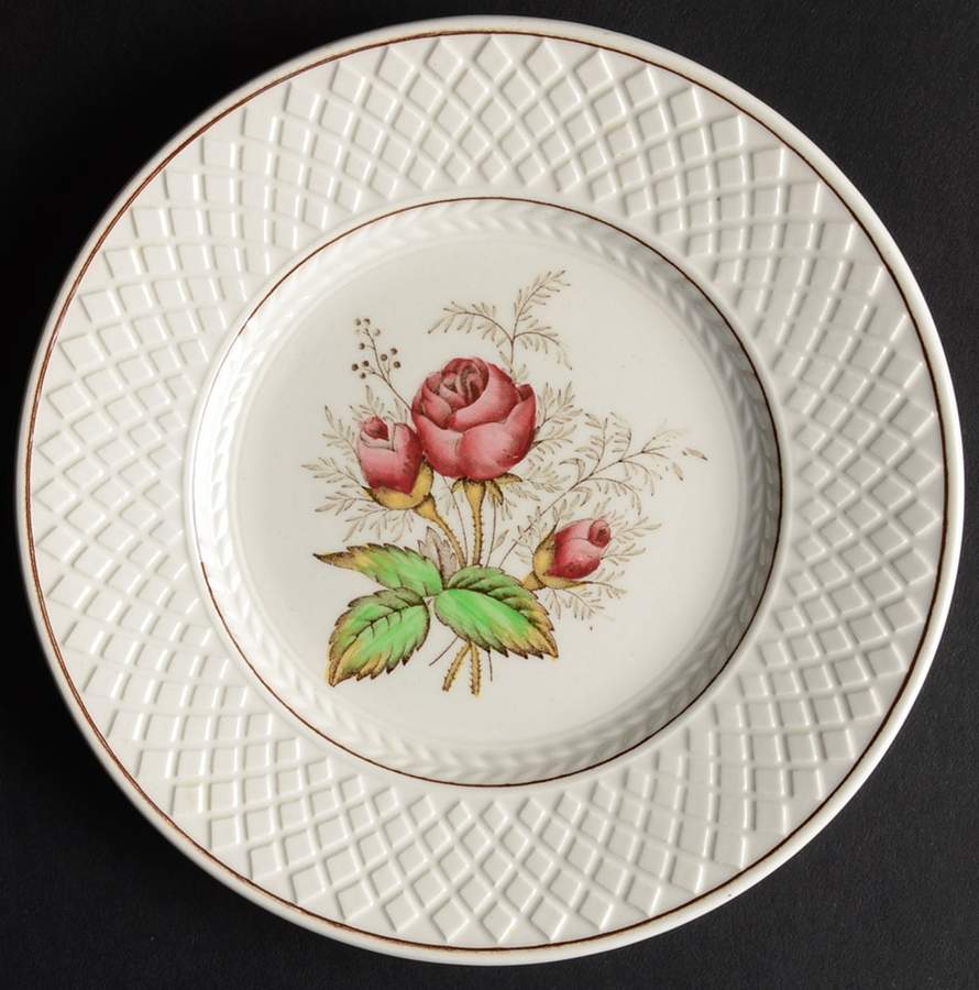 Mansard Rose Red Bread & Butter Plate by Spode-1