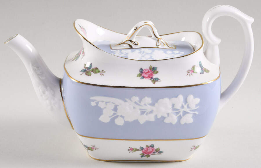 Maritime Rose Blue Small Teapot & Lid by Spode-1