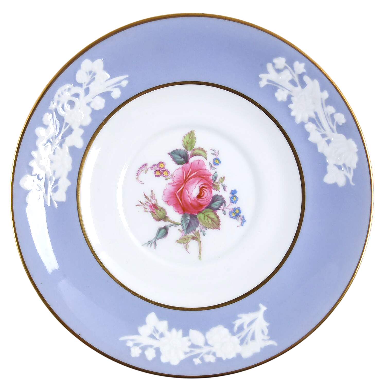 Maritime Rose Blue Saucer for Cream Soup Bowl by Spode-1