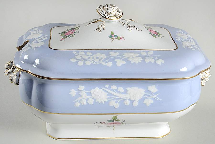 Maritime Rose Blue Tureen &  Lid by Spode-1