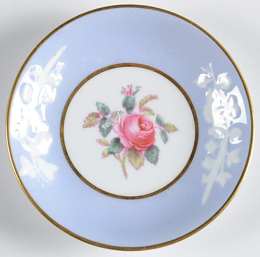 Maritime Rose Blue Butter Pat by Spode-1