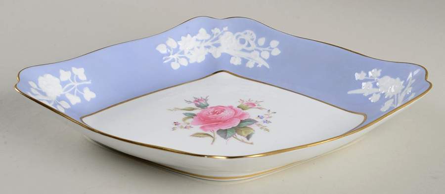 Maritime Rose Blue Oblong Tray by Spode-1